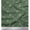 thumbnail image 1 of Soimoi Rayon Crepe Fabric Watches & Texture Printed Craft Fabric by the Yard 46 Inch Wide, 1 of 2