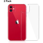 [2 Boîte] iPhone 11 Protecteur d'écran arrière pour iPhone 11,Protecteur d'écran en verre trempé anti-rayure/bulle dos Ultra