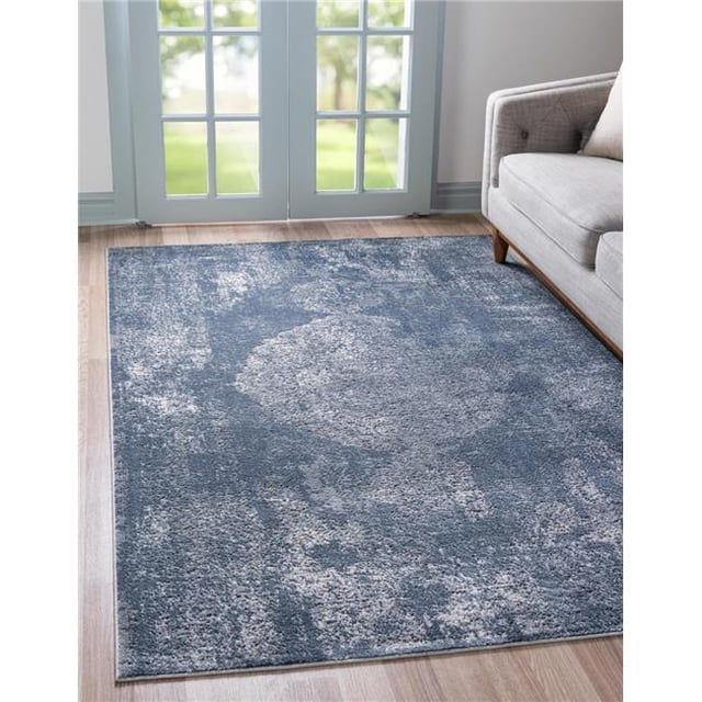 Unique Loom 3147343 Tapis Rectangulaire 7 x 10 Pi. Woodburn Portland, Bleu