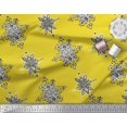 thumbnail image 3 of Soimoi Polyester Crepe Fabric Floral Block Fabric Prints by Yard 52 Inch Wide, 3 of 3