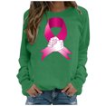 thumbnail image 2 of Jsaierl Chandails en Molleton Cancer du Sein Femmes Sensibilisation au Cancer Hauts T-Shirts Graphiques Léopard Manches Longues Col Rond Pull Cadeaux Inspirants pour Survivante du Cancer, 2 of 5