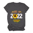 thumbnail image 2 of Pompotops Femmes Casual Lettre Impression Pull Manches Courtes T-Shirt, 2 of 4