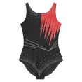 thumbnail image 3 of RUNQHUI Ladies Rhinestones Rhythmic Gymnastics Leotard Sleeveless Ballet Bodysuit Figure Skating Red XXL, 3 of 7