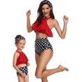thumbnail image 4 of Girls Swimsuit High Waisted Two Pieces Bikini Set Swimwear Bathing Suits, 4 of 7