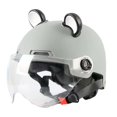 thumbnail image 3 of Open Face Helmet Cute Lightweight Half Face Helmet Accessory Gray, 3 of 9