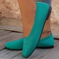 thumbnail image 4 of Womens Square Toe Dressy Shoes Spring Fall Knit Fashion Casual Ballet Flats Slip on Loafers for Ladies, 4 of 6
