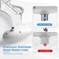 thumbnail image 4 of KINGTACK Toilet Bidet Attachment, Dual Nozzle, Non-Electric Bidet Attachment for Toilet Seat, Adjustable Water Pressure, Rear and Feminine Wash (White), 4 of 8