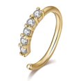 thumbnail image 1 of EIMELI 20G Nose Rings Women Nose Rings Hoops Cubic Zirconia Nose Piercing Jewelry Gold, 1 of 8