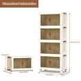 thumbnail image 2 of 4 Tier Stackable Storage Shelf, Extra Large Collapsible Closet Organizer Transparent Storage Boxes with Wheels for Home, Kitchen, Bedroom, Closet, 2 of 7