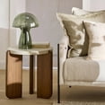 thumbnail image 4 of Bouclair Beige Walnut Side Table, 4 of 7