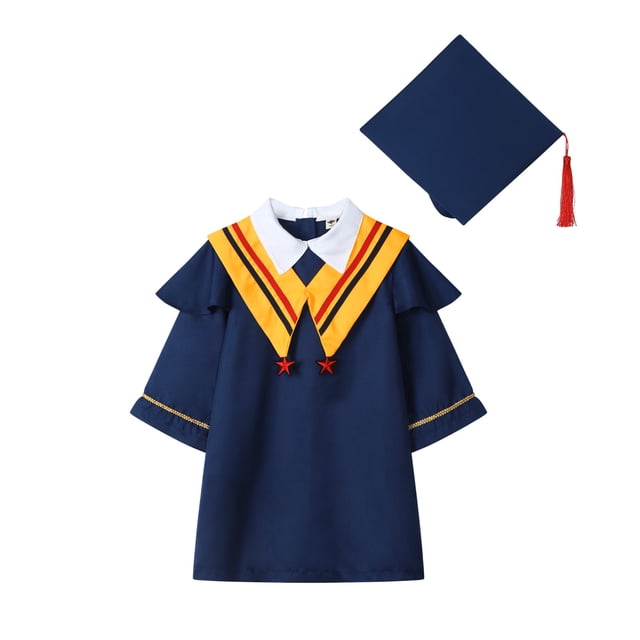 Toddler Graduation Robes Graduation Cap and Gown Sets with Tassel Graduation Gift for Kids 3-4 Years Kids Clothes