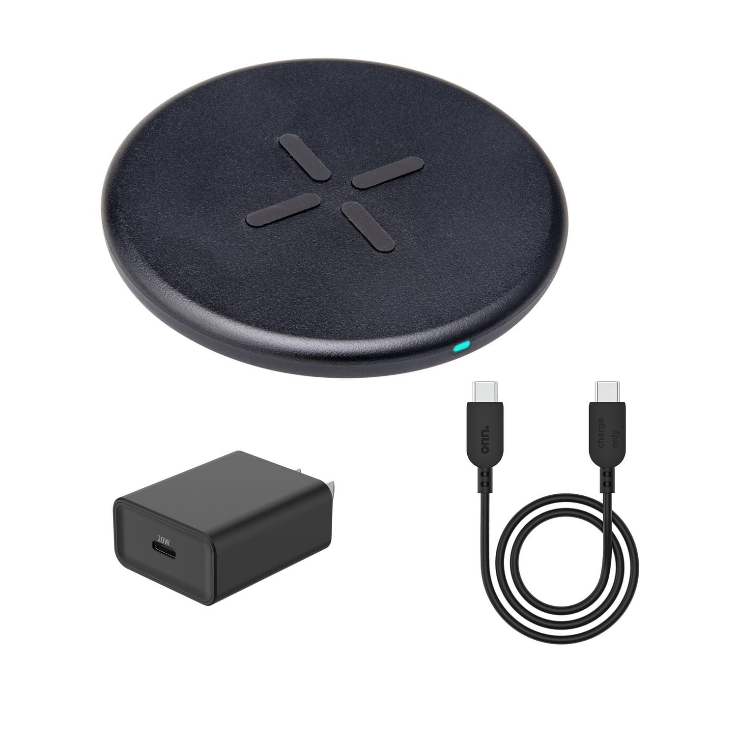 onn. 10W Wireless Fast Charging Pad for Smartphones and Other Qi-Enabled Devices