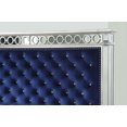 thumbnail image 3 of ACME Varian Eastern King Bed in Blue Velvet & Mirrored, 3 of 3