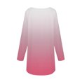 thumbnail image 5 of FAIWAD Women's Long Sleeve Tunic Tops Gradient Round Neck Trendy Spring Casual Pullover Tops, 5 of 5