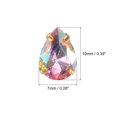 thumbnail image 2 of Unique Bargains 20Pack Teardrop Sew on Rhinestone - 10x7mm Glass Teardrop Crystal Rhinestones in Gold Prong Setting (AB Color), 2 of 7