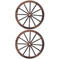 thumbnail image 2 of 2 Pcs Décoration de Roue de Chariot Roue de Chariot en Bois Décoration Murale Roue de Chariot Vintage Décoration en Bois pour Bar Garage, 2 of 6