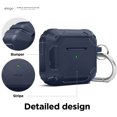 thumbnail image 3 of AmPm Solid Armor Case Compatible with AirPods 3 Case Cover - Shock Absorbing Design, Durable TPU Material, Supports Wireless Charging, Full Body Protection (Black), 3 of 8