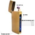 thumbnail image 2 of Briquet Plasma USB Sans Flamme Électrique à Double ARC à Double Impulsion Torche Rechargeable Batterie au Lithium (Infini - Or Espagnol), 2 of 6