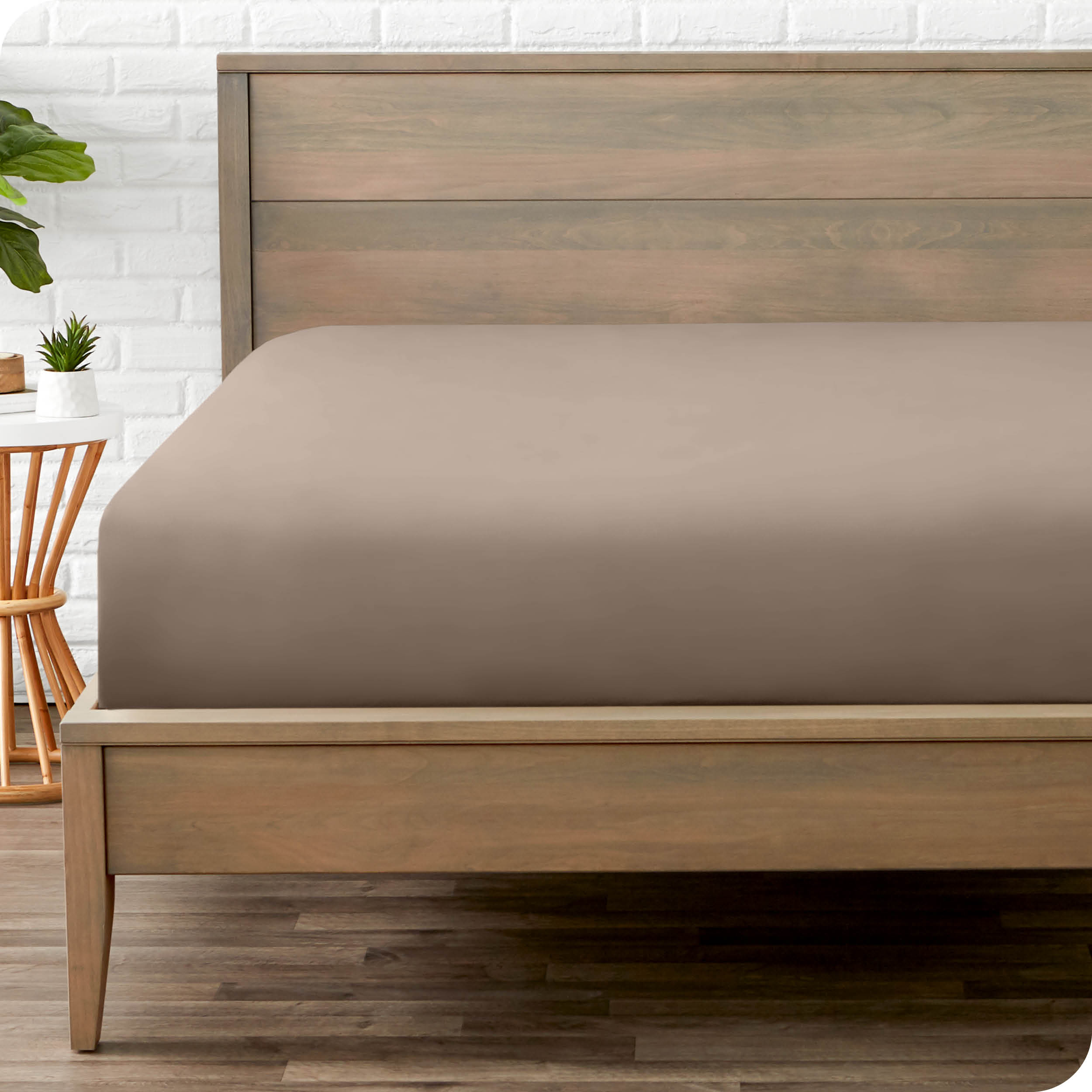 Bare Home Fitted Sheet - Premium 1800 Collection - Deep Pocket - Ultra-Soft Wrinkle Resistant - Twin XL, Taupe