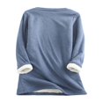 thumbnail image 2 of Pull à Manches Longues Manches Longues Sweat-Shirt Basique Automne Hiver Robe Couleur Unie Hauts Chauds, 2 of 6