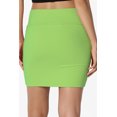 thumbnail image 3 of Jupe Tube Double Couche Taille Haute en Coton Extensible Basique pour Femmes, 3 of 7
