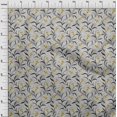 thumbnail image 4 of oneOone Tissu Viscose Georgette Jaune Floral Rétro Matériel de Robe Tissu Imprimé Tissu au Mètre 42 Pouces de Large, 4 of 5