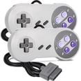thumbnail image 1 of 2 Pack Wired SNES Gamepad, SNES Controller Fully Compatible with Original SNES/SFC - [Plug and Play] (Gray/Purple), 1 of 6