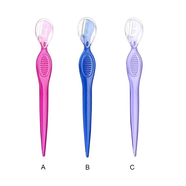 Makeup Tool Save Time Eye Brown Facial Shaver Styling Props Scraper Shapers Eyebrows Trimmer Practical Eyebrow Stencil Transparent Blue