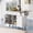 White C, variant on Modern Kitchen Island on 5 Wheels with Storage Cabinet and Drop-Leaf Countertop, Kitchen Cart with Cabinet Door Internal Storage Racks and 3 Drawers for Dinning Room (White