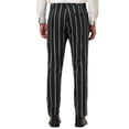 thumbnail image 3 of INSPIRE CHIC Men's Dress Stripe Pants Slim Fit Flat Front Business Trousers, 3 of 5
