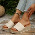 thumbnail image 3 of Mepaouo Sandales à Talon Compensé pour Femmes, à Enfiler, Espadrilles, Plateforme, Été, Plage, Marche, Chaussures à Semelle Plate, 3 of 7