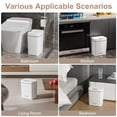 thumbnail image 3 of PrettyCare Garbage Bins with Lid 2*14L.Automatic Sensor Touchless trash can for Bathroom, Kitchen, Bedroom, Office GC01, 3 of 8