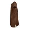 thumbnail image 4 of Chemise de Nuit Texturée en Coton pour Hommes, Robe de Nuit à Manches Courtes, Longue Robe, Blouse à Col en V, Haut de Pyjama, Coupe Ample et Décontractée, Confort, Chemise de Nuit Décontractée avec Poches, 4 of 5