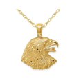 thumbnail image 1 of Pendentif Tête d'Aigle en Or Jaune 14K avec Chaîne, 1 of 4