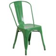 thumbnail image 1 of Green Metal Indoor-Outdoor Stackable Chair, 1 of 9