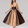 thumbnail image 3 of Robe de Costumes Renaissance Médiévale pour Femmes Manches Trompette Fée Gothique Rétro Corset à Lacets, 3 of 8