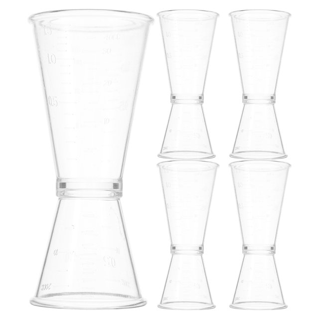 MasteelfCA 5pcs Bartender Scale Cups Double-head Ounce Wine Measuring Cup Bar Tool(20-40ML)