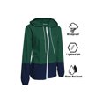 thumbnail image 4 of Faithtur Women Packable Rain Jacket Outdoor Color Block Hooded Windbreaker, 4 of 6