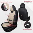 thumbnail image 2 of Car Seat Covers Full Set Faux Nappa Leather Seat Covers for Cars Breathable Front Seats with Lumbar Support and Rear Fit for Automotive Sedans SUVs Pickups, 2 of 9