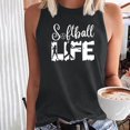 thumbnail image 1 of SDNall Womens Fashion Printed Round-Neck Loose Sleeveless T-shirt Pullover Tops, 1 of 9