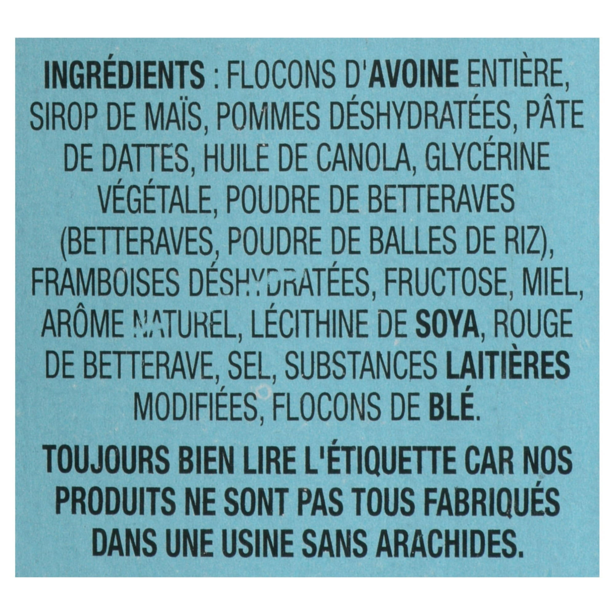 Go Pure Barres aux Fruits et à l'Avoine à la Framboise