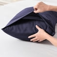 thumbnail image 4 of Czzoypi Pillowcases (Purple), Pillow Covers Medium Cool Pillowcase Pillow Pouch Brushed Fabric Pillowcase Cool Pillowcase Suitable For Sound Sleepers Soft Breathable Pillowcase Envelope Closure, 4 of 6