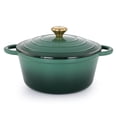thumbnail image 1 of 3.5 Litre Kitchen Star Cast Iron Dutch Oven 24cm, Green, 1 of 6
