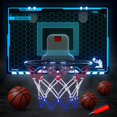 thumbnail image 2 of HopeRock Indoor Mini Basketball Hoop for Kids, Basketball Hoops Over The Door with LED Lighting, Mini Hoop with Scoreboard & 3 Ba, 2 of 7