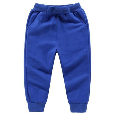 CHUANK Pants for Boy Boys‘ Big School Uniform Twill Skinny Pants Jogger Pants (Blue 6-12 Months)