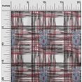 thumbnail image 1 of oneOone Silk Tabby Fabric Swirl & Check Ikat Print Fabric By Yard 42 Inch Wide, 1 of 4