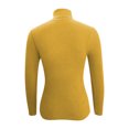 thumbnail image 5 of Dagegui Chandails à Col Roulé pour Femmes, Tricot Côtelé, Manches Longues, Chandail Extensible Ajusté, Hauts d'Automne, Jaune, m, 5 of 5