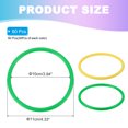 thumbnail image 2 of Uxcell Plastic Ring-Toss Rings for Bottles, Carnival Rings Plastic Hoops for Speed and Agility Practice Outdoor Party Favor Yellow/Green 4 inch, 2 of 7