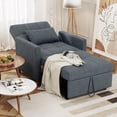 thumbnail image 1 of AECOJOY Fauteuil Convertible 3 en 1 80 cm (31,5 Po) avec Dossier Réglable et 2 Coussins - Gris Foncé, 1 of 9
