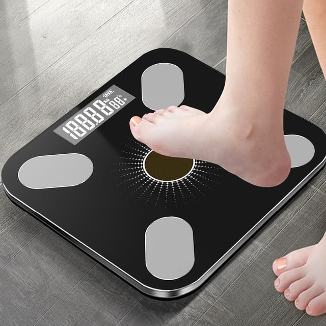 Antqov Cale for Body Weight and Percentage No Battery Replacement Solar Power Digital Bathroom Smart Scale Bluetooth Body Scale Body Composition Monitor with App, Home Accessories